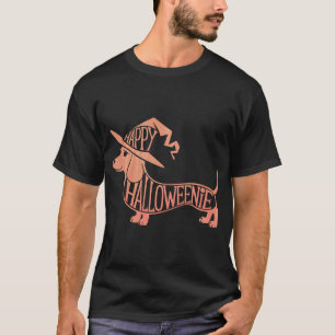 Camiseta Feliz Cachorrinho Wiener Halloweenie Adorável Dach