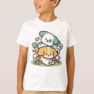 Camiseta Feliz Cachorro A Cair Em Maio - Arte Canina Kawaii