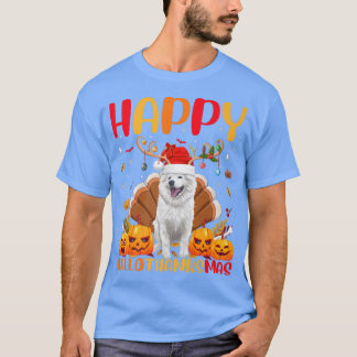 Camiseta Feliz Cachorro Americano Eskimo Olá Tha
