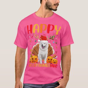Camiseta Feliz Cachorro Americano Eskimo Olá Tha