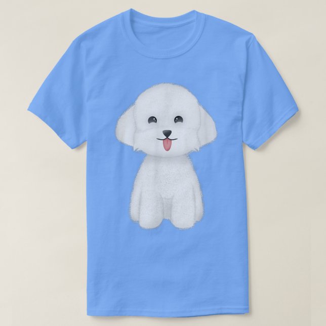 Camiseta Feliz Cachorro Branco (Frente do Design)