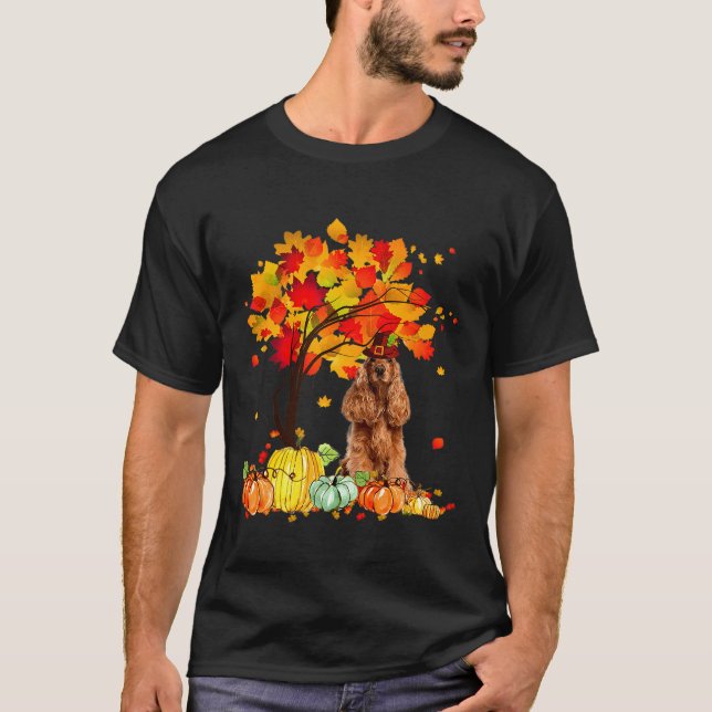 Camiseta Feliz Cachorro de Cocker Spaniel (Frente)
