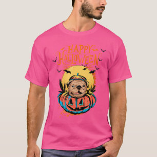 Camiseta Feliz Cachorro de Halloween Boxer