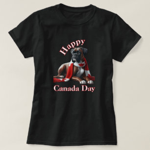 Camiseta Feliz Cachorro do Dia do Canadá