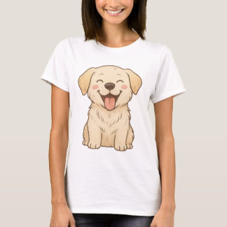 Camiseta Feliz Cachorro Feliz - Cachorro Bonito Desenhado À