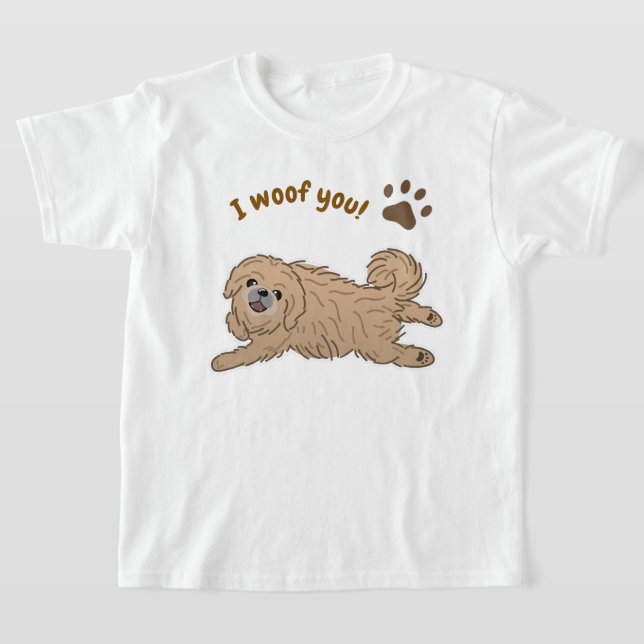 Camiseta Feliz Cachorro Pekingês Ao Lover I Wows (Postura )