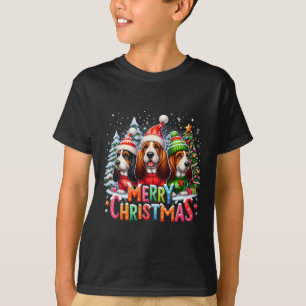 Camiseta Feliz Cachorros Engraçados Presentes Natal Engraça