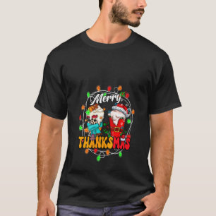 Camiseta Feliz Café de graças Latte Natal de Ação de Graças