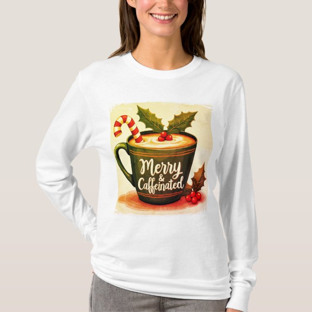 Camiseta Feliz cafeinadaT-Shirt (Frente)