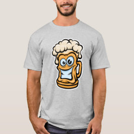 Camiseta Feliz Cama De Cerveja, Ilustração Engraçada