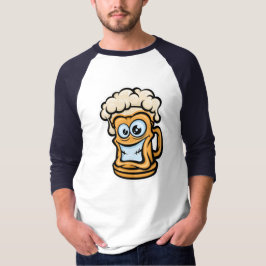 Camiseta Feliz Cama De Cerveja, Ilustração Engraçada