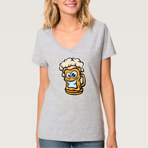 Camiseta Feliz Cama De Cerveja, Ilustração Engraçada