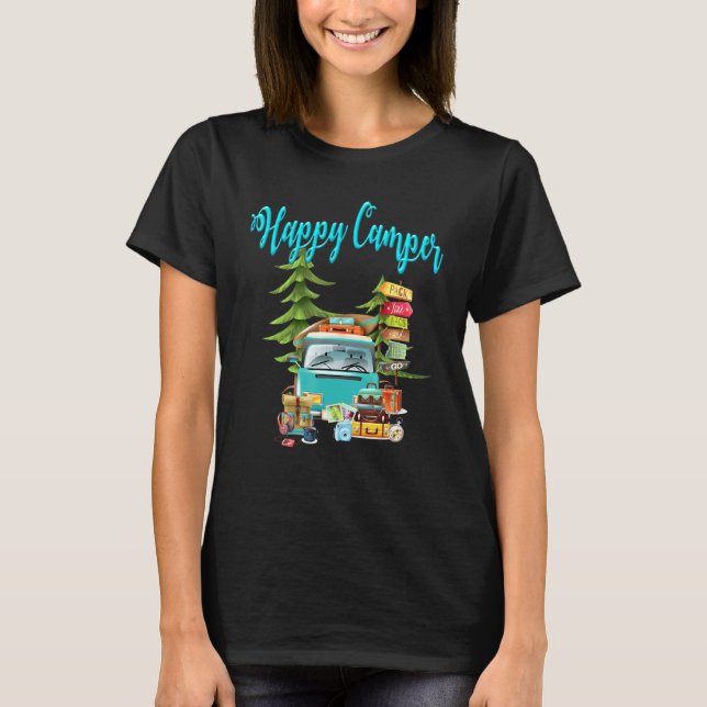 Camiseta Feliz Camper Camper Camping Roadtrip (Frente)