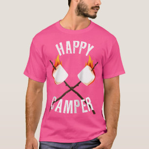 Camiseta Feliz Camper Campfire Marshmallow Smores Lover