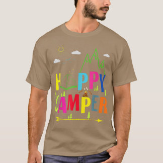 Camiseta Feliz Camper Cute Vintage acampando