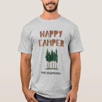 Feliz Camper Pine Trees Personalizado