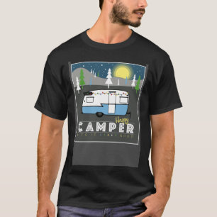 Camiseta Feliz Camper Retro Vintage Shasta Trailer Camping