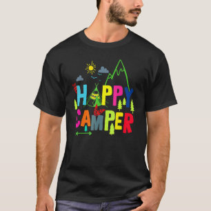 Camiseta Feliz Campista Homens Mulheres Crianças 1