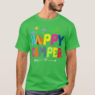 Camiseta Feliz Campo Acampando Engraçado Presente
