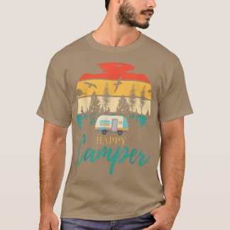 Camiseta Feliz Campo Acampando Engraçados Campos Amantes Ho