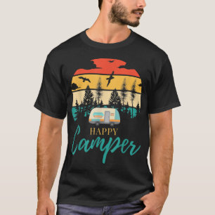 Camiseta Feliz Campo Acampando Engraçados Campos Amantes Ho