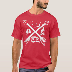 Camiseta Feliz Campo Acampando Homens Engraçados Presentes 