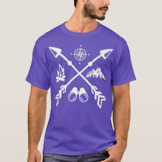 Camiseta Feliz Campo Acampando Homens Engraçados Presentes