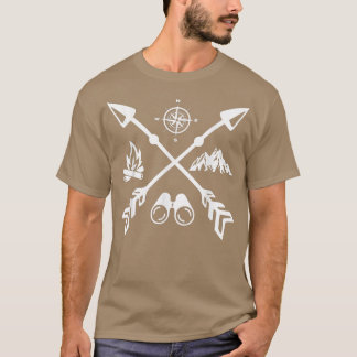 Camiseta Feliz Campo Acampando Homens Engraçados Presentes