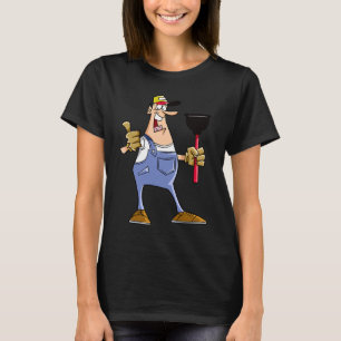Camiseta Feliz Canalizador Dando os polegares para cima