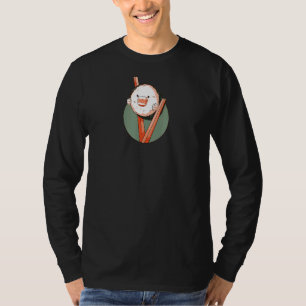 Camiseta Feliz Caráter Sushi Melhor Para A Comida Japonesa