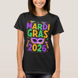 Camiseta Feliz Carnaval 2026 Fantasia Nova Orleans Combinan