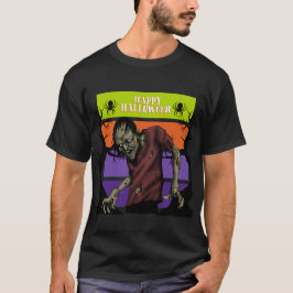 Camiseta Feliz Casal da Família Halloween Correspondendo Zo