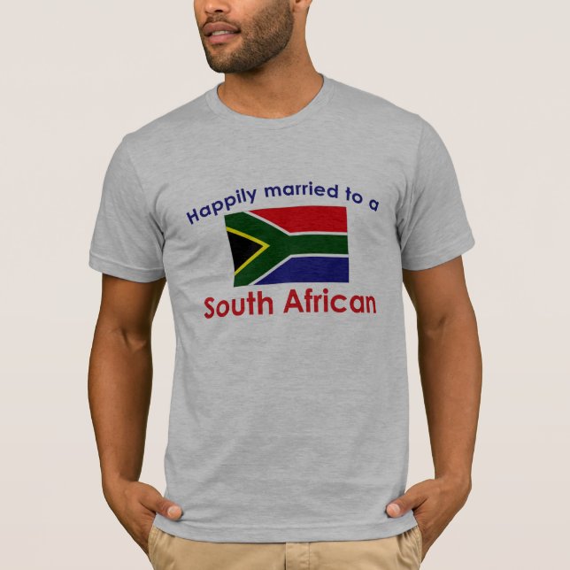 Camiseta Feliz Casamento com a África do Sul (Frente)