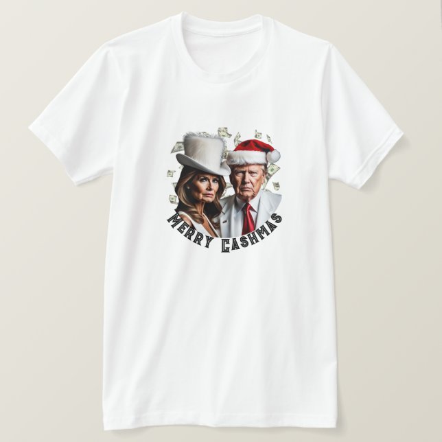 Camiseta Feliz Cashmas Trump Natal (Frente do Design)