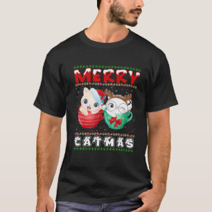 Camiseta Feliz Catma Gato Feio Gato Engraçado Amor de Natal