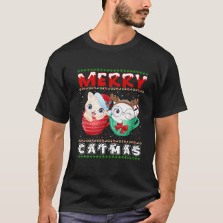 Camiseta Feliz Catma Gato Feio Gato Engraçado Amor de Natal