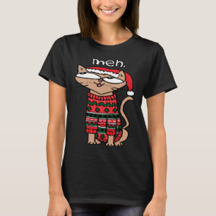 Camiseta Feliz Catma Meh Cat Natal