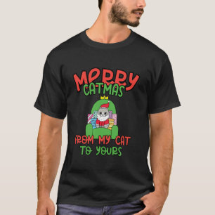 Camiseta Feliz Catmas Cat Lover Gato Humor de Natal San