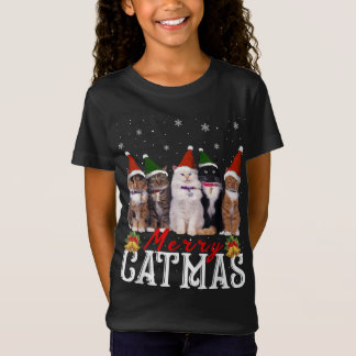 Camiseta Feliz Catmas de Gato de Gato de Gato de Gato