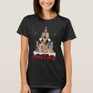 Camiseta Feliz Catmas Gata Mãe Pai Gato Natal Gato 2