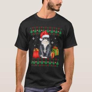 Camiseta Feliz Catmas Gato de Natal Feio