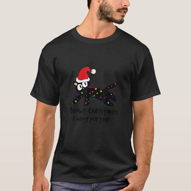 Camiseta Feliz Catmas Gato Natal (Frente)