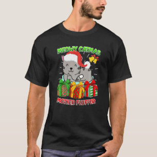 Camiseta Feliz Catmas Mãe Fluffer dona de gato gatos 1