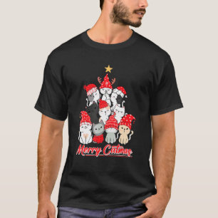 Camiseta Feliz Catmas Natal Feio Gato de Natal Gato de Nata