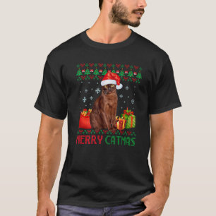 Camiseta Feliz Catmas Natal Feio Havana Brown Mãe D