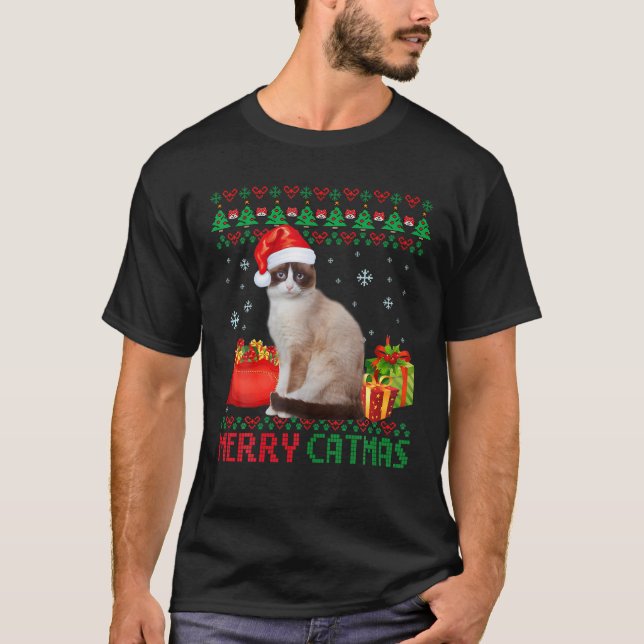 Camiseta Feliz Catmas Natal Feio Tonki Pai Mãe (Frente)