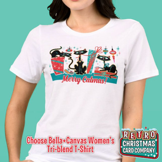 Camiseta Feliz Catmas Natal T Shirt - Unisex (Criador carregado)