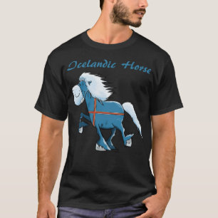 Camiseta Feliz cavalo islandês diz