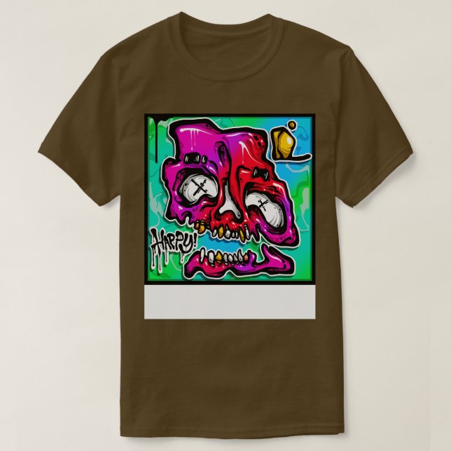 Camiseta Feliz Caveira do Grafite (Frente do Design)