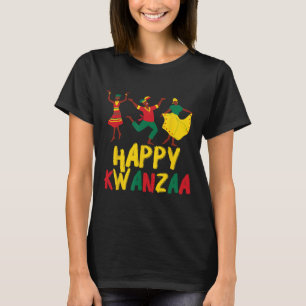 Camiseta Feliz Celebração Kwanzaa Sete Princípios Africanos
